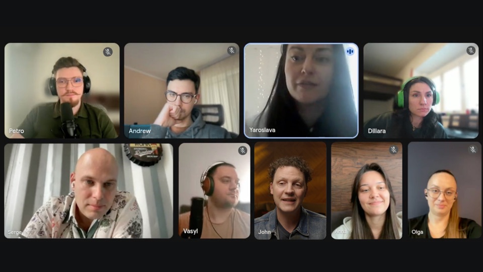 John Bunn leads online training for the BNG team